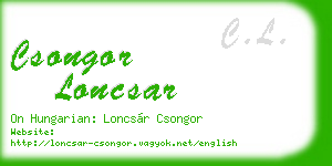 csongor loncsar business card