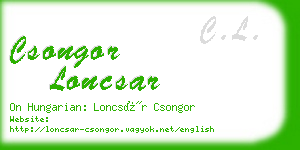 csongor loncsar business card